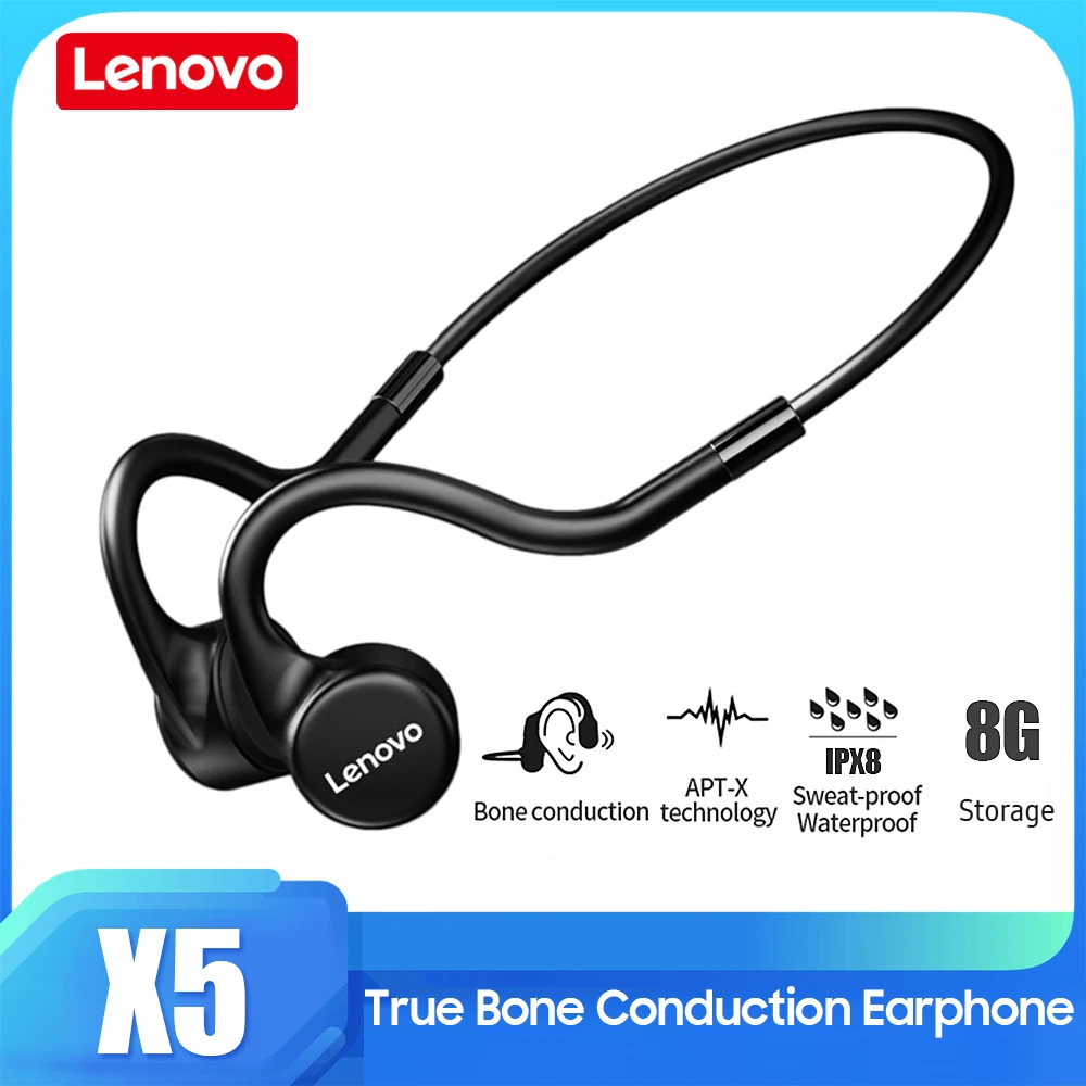 Беспроводные наушники Lenovo X3/X4/X5 с поддержкой Bluetooth 5 0 и защитой класса IPX8 |