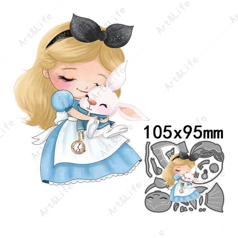 Fustella Metallica Per Scrapbooking "Bella Ragazza Fata" - Stampo In Acciaio Per Biglietti E Decorazioni Fai Da Te (129x88 Mm)