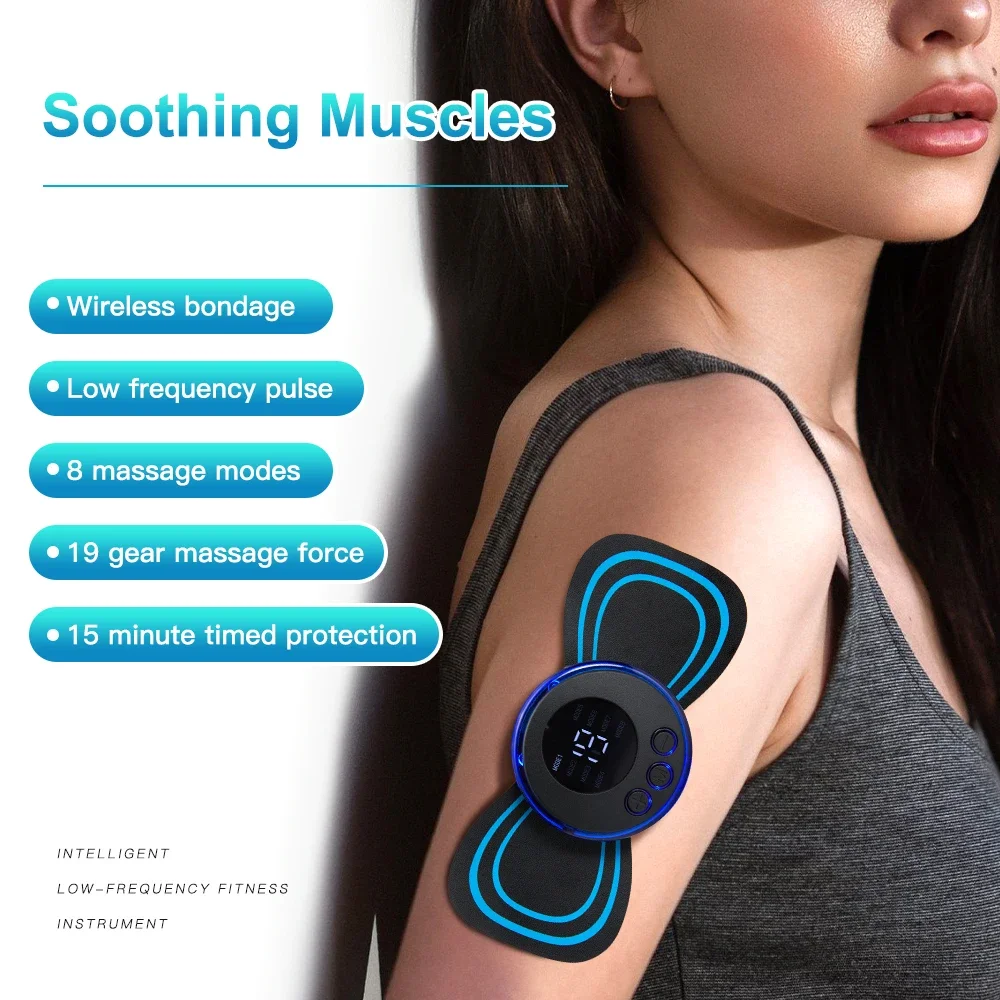 

Multi-Function Electric Neck Massage Portable Rechargeable EMS Cervical Back Shoulder Massage Patch For Muscle Relax Pain Relief