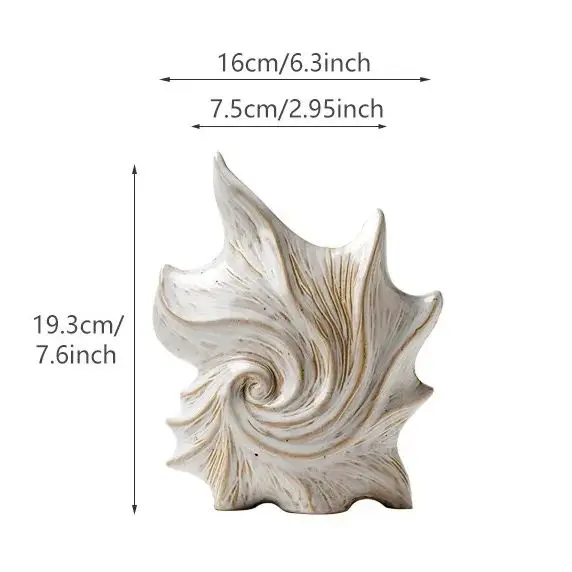 CAPIRON Ceramic Conch Vase Modern Minimalist Home Design Ornaments Mantel Bookshelf Living Room Desktop Decoration Accessories 6