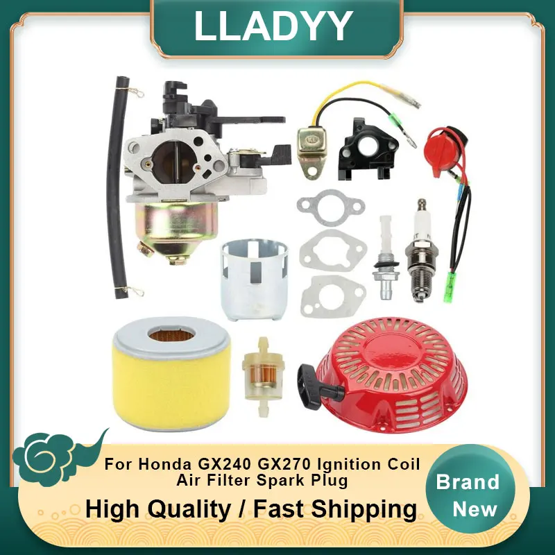 Ignition Coil Air Filter Spark Plug Honda Carburetor Gx270 Gas