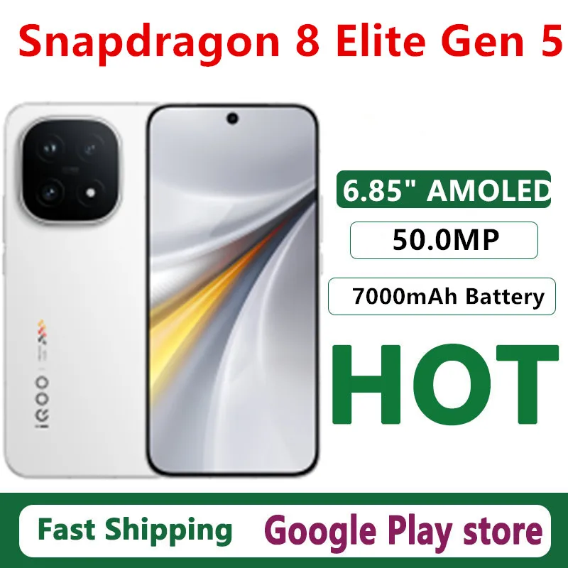 オリジナル Vivo Iqoo 15 携帯電話 Snapdragon 8 Elite Gen 5 OTA 6.85