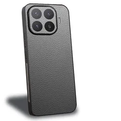 Leather Business Silicone Case - Durable Luxury Cover for Xiaomi 17T Pro (GRAY)
