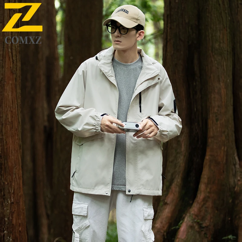 EiAO Windbreaker Couple's  Workwear  Waterproof Hooded Jackets  for Hiking Camping Fishing Trendy Oversize  Outdoor  Coat  2025