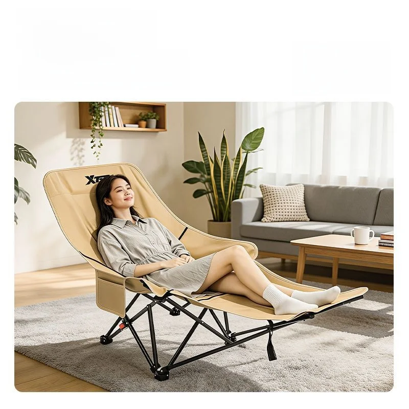 휴대용 캠핑 의자, 해변 레저 낚시용 문체어, 접이식 야외 리클라이너 시트, 하이백 지지대, 탄소강, 옥스포드 원단