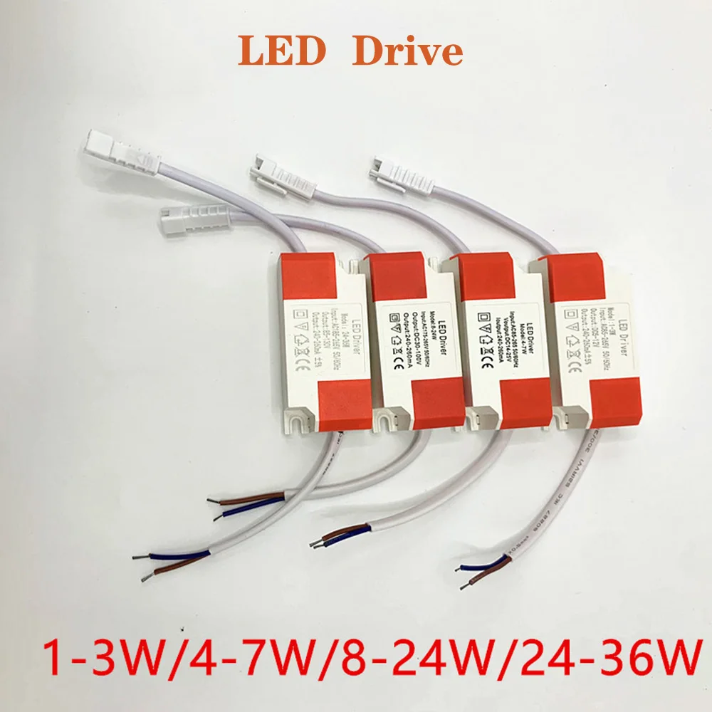 Description Picture 2 of itemLED Constant Current Driver 85-265V 1-3W  4-7W 8-24W 24-36W Power Supply  Output 300mA External Drive For LED Downlight