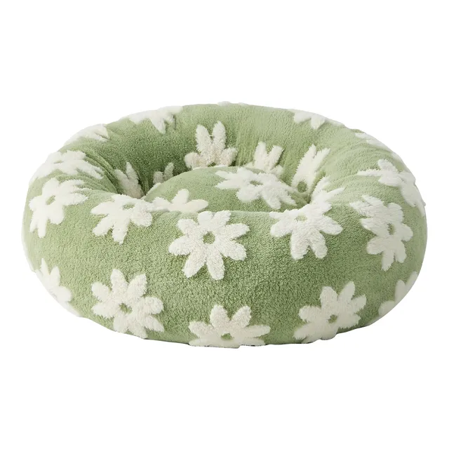 Cute Dog Bed for Small Dogs, Washable Puppy Beds,Cozy Round Orthopedic Pet Sofa with Jacquard Shaggy Plush and Anti Slip Bottom 3
