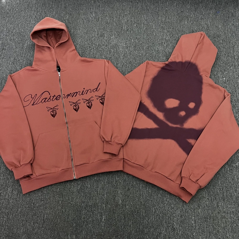 Travis Scott Cactus Jack Xmaster Japan Co branded Skull zip up Mauve Skull  Zip Hooded Plush Cardigan Coat Jacket Hoodies Men - AliExpress