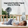 Xiaomi Mini Portable Stroller Fan Detachable 3 Speed ​​Rechargeable 360° Rotating Cooling Fan for Car Seat Baby Crib Travel 4