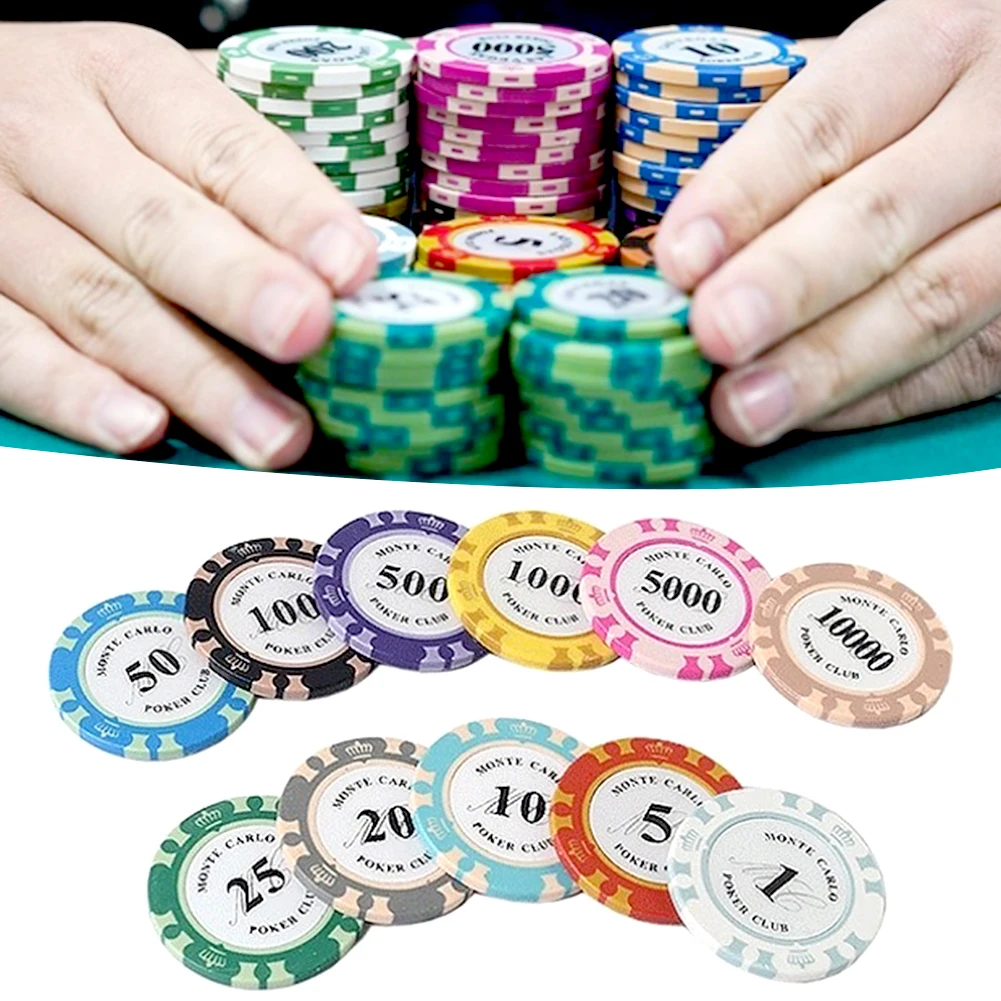 Poker Chips Texas Macau Chip Tokens Playing Mahjong Money Family's Crystal Poker Card Baccarat Code Chess Card Room