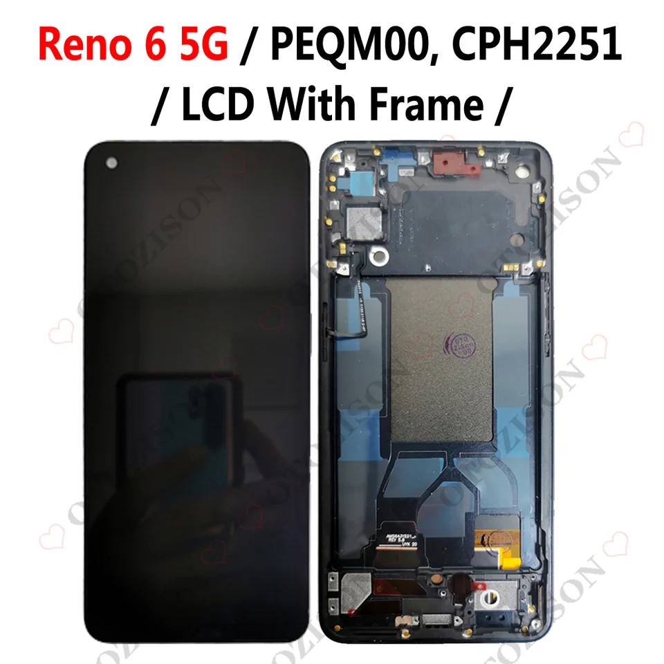 33790 - ECRAN LCD POUR OPPO RENO 6 PRO 5G CPH2247 (SNAPDRAGON) NOIR (OLED) - Compatibile