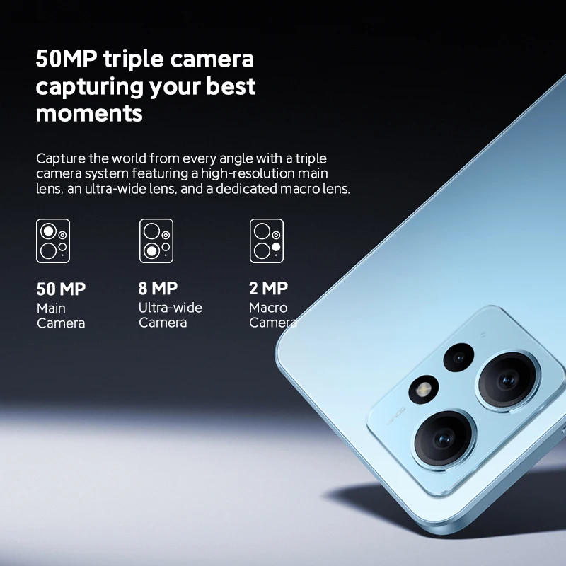 Global Version Xiaomi Redmi Note 12 120Hz AMOLED 33W Fast Charge Snapdragon 685 Octa Core 50MP Triple Camera 5000mAh