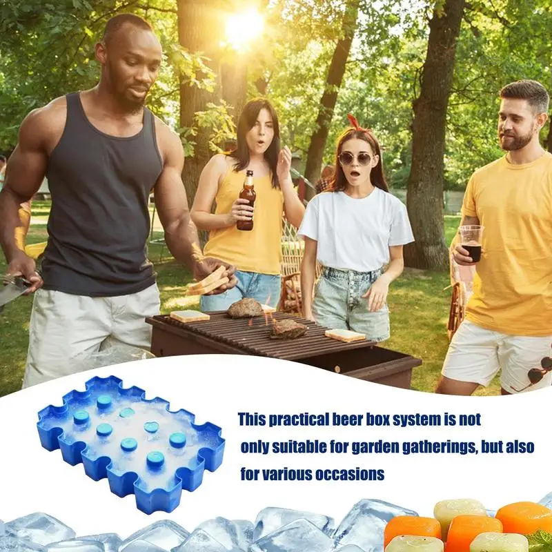 Beer Box Cooler Ice Block Crate For Beer Frosty Mold Portable Bottle Cooler Crate Ice Block
