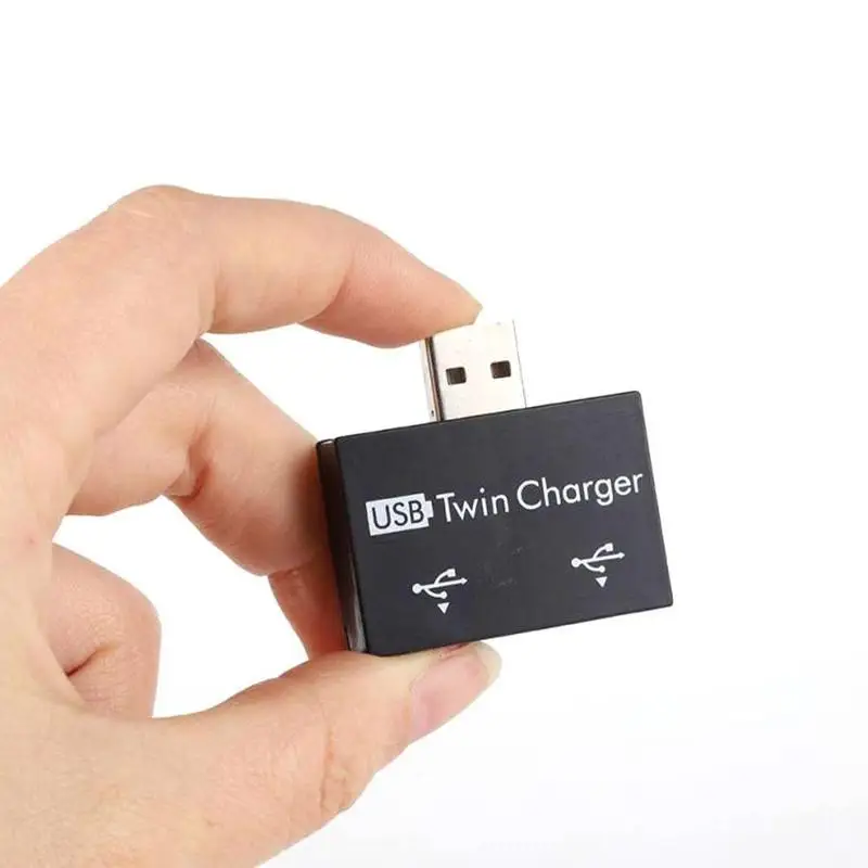 USB 1/2 Charging Data Interface Splitter Dual Port USB Current Extender OTG Head Hub Adapter