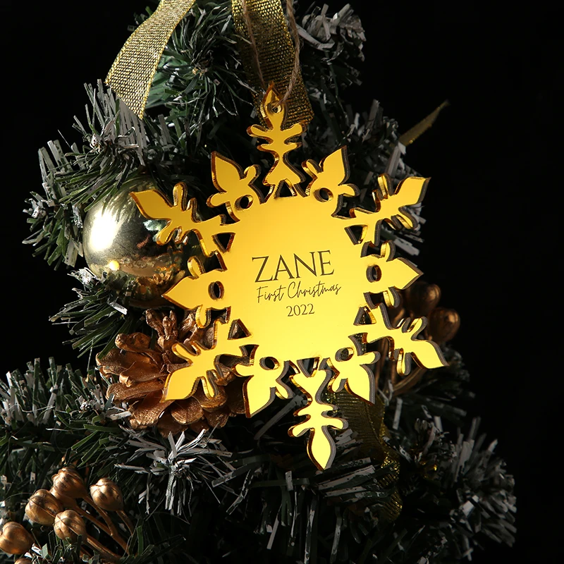 Christmas Decorations Snowflake Name Personalized Wood Ornament Christmas Gifts Ornament Personalized Ornaments