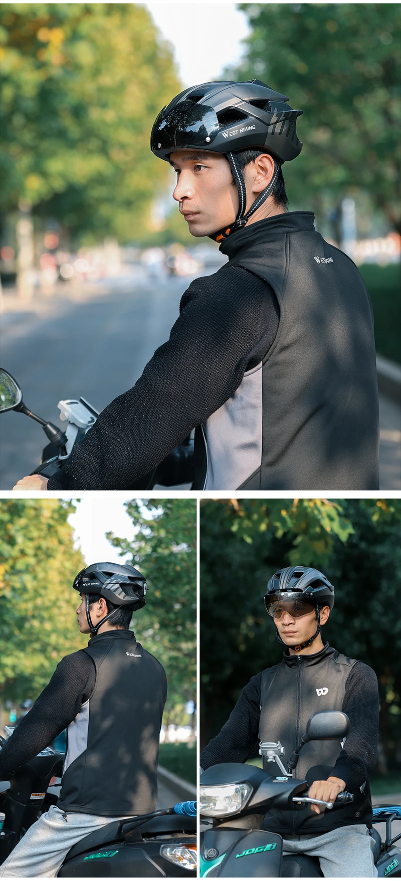 WEST BIKING Fahrradhelm 57-62cm Verstellbare Magnetische Brille Integrierter Fahrradsicherheitshelm Herren Fahrradhelm Radfahrer-Kopfbedeckung – Detail 14