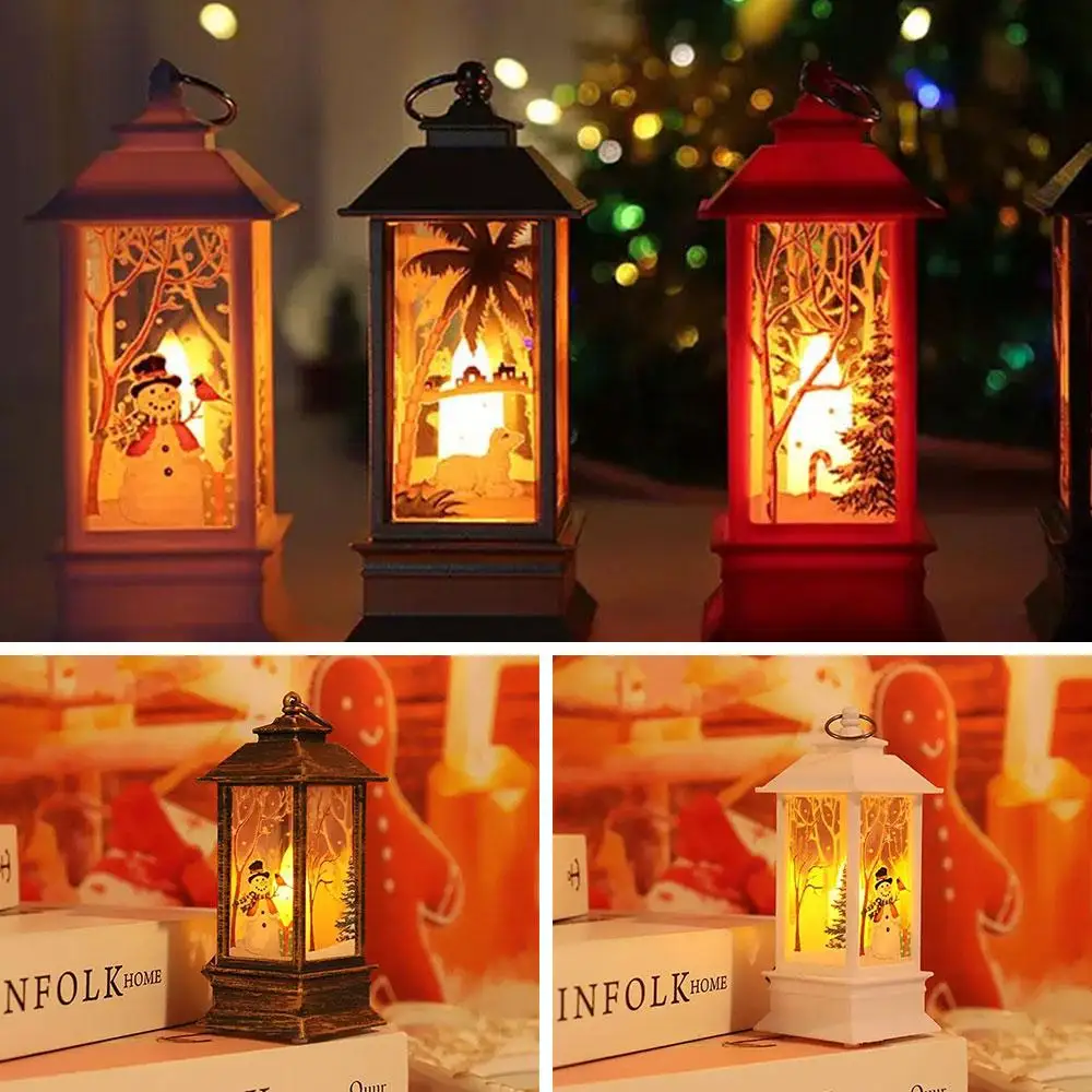Christmas Santa Lantern Wind Lights Decorazione Di Buon Natale Per La Casa Natal Navidad 2022 Ornamenti Di Natale Regali Capodanno 20 T7X1