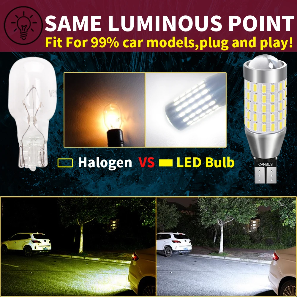 ANTEMOON T15 W16W LED Lampen - 2 Stuks, 6500K Wit, Canbus Foutloos Voor Auto