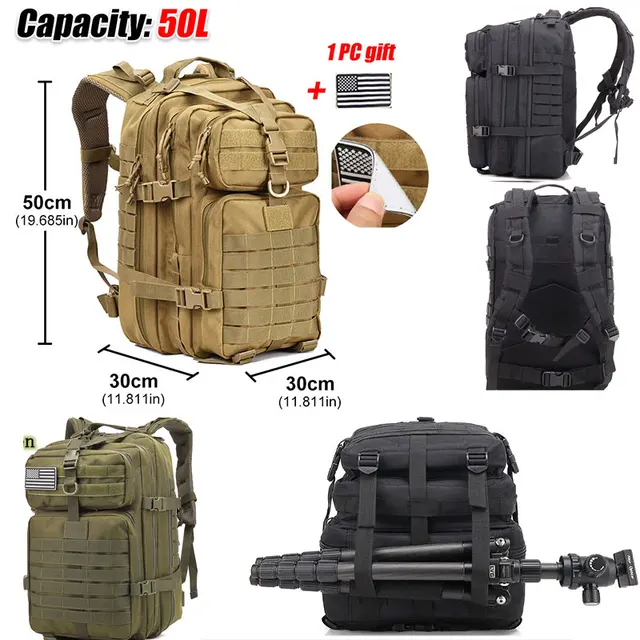 50L Large Capacity Tactical Backpack for Outdoor Adventures