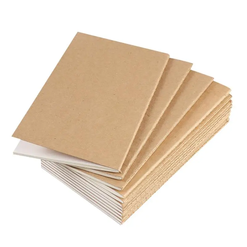 12pcs Notebook Kraft Journal Notebooks Unlined Blank Mini Pad Notepad Diary Notebooks For Works Organizer Paper For Work - 4