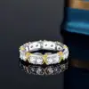 CHENWEN s925 Sterling Silver 3mm VVS1 Mossan Lady's Ring Fashion Light Luxury wedding anniversary gift GRA white gold ring 2