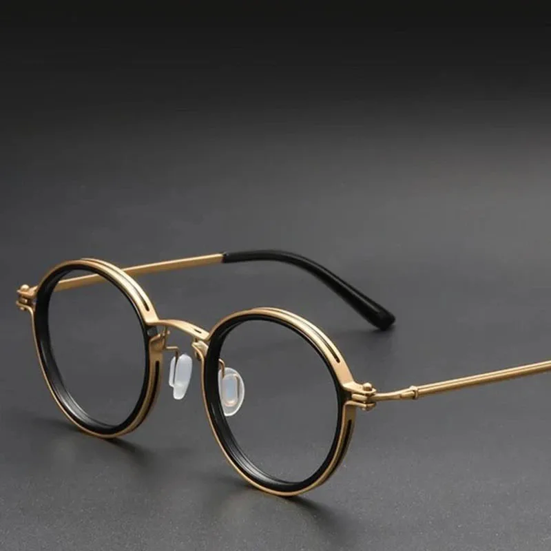 Reading glasses men luxury round frame magnifying clear lens anti blue light for men women