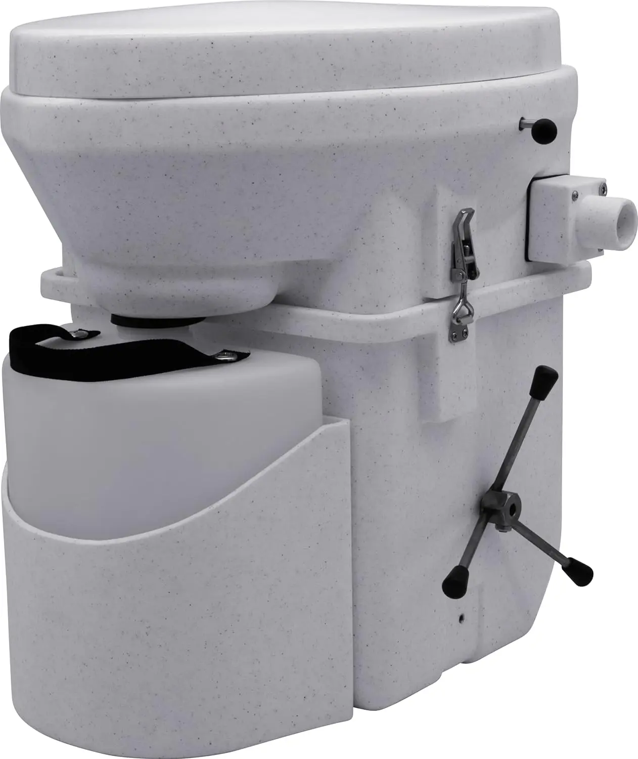 Self Contained Composting Toilet with Close Quarters Spider Handle Design squat toilet squat potty squating toilet