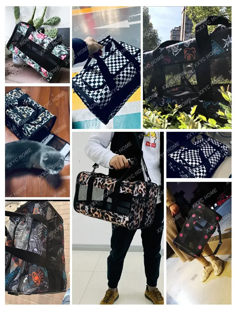 Pet Go out Portable Handbag Large Multifunctional Portable Crossbody Foldable Cat Bag Dog Bag cat cage for travel