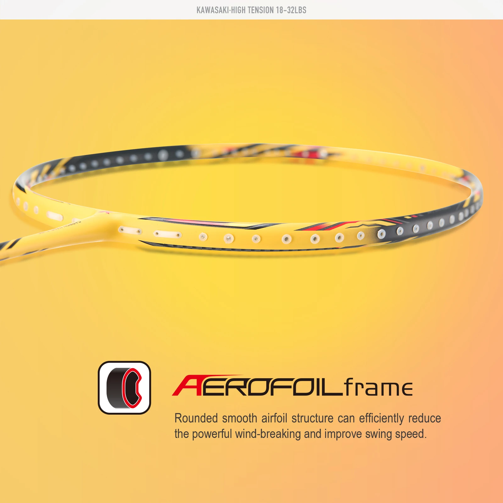 Kawasaki Full Carbon Fiber High Tension G7 Badminton Racket 5U 78