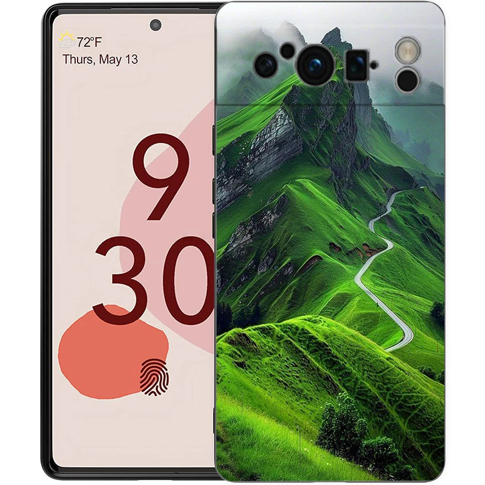 Mountain Peaks Landscape Shockproof Phone Case - Soft TPU Black Cover