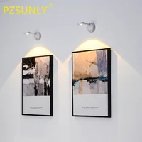 PZSUNLY USB Rechargeable Intelligent Human Sensing Wireless Wall Light Dimmable Led Spotlight For Lighting Paintings Pictures 1