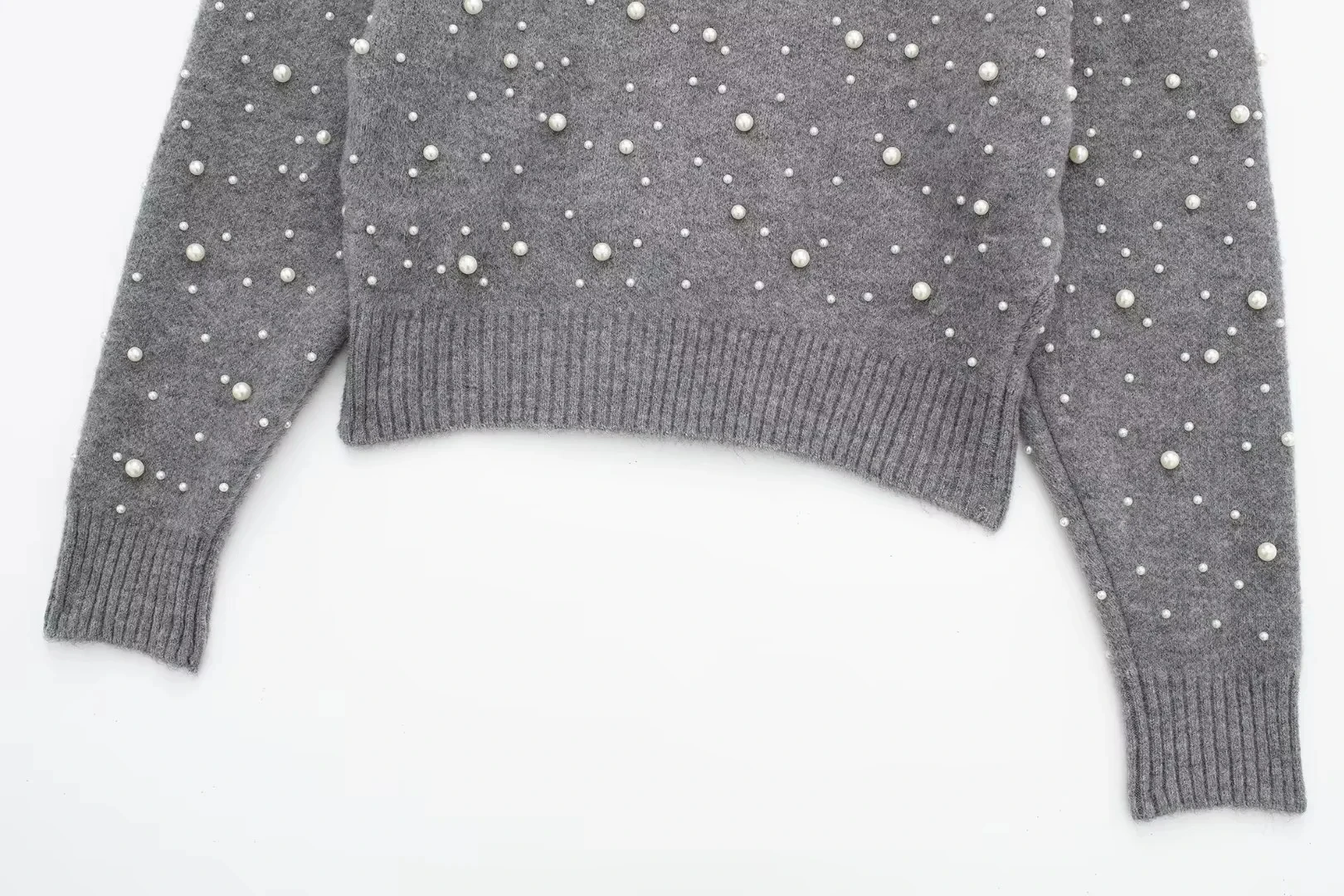 Women's Cardigan Sweaters Pearl Knitted Jackets Knitwear Long Sleeve Jumpers Knit Jackets inszar 2023 Gray Woman Sweaters Jacket