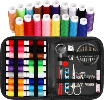Sewing Kit Compact and Portable for Beginners and Professionals Includes Needles Thread Scissors and Other Essential Access 1