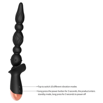 Cesoir Anal Plug Vibrator 10 Speed Anal Beads Gay Prostate Massage Butt Plug Stimulator Dildo Vibrator for Women Sex Toy 18 4