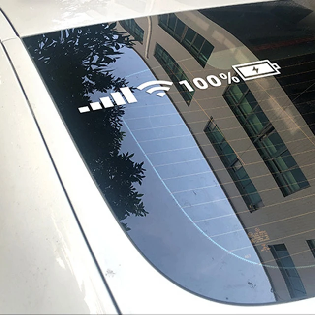 Auto-Windschutzscheiben-Aufkleber Signal Wifi Power Reflektierende  Aufkleber auf Auto-Handy-Auto-Aufkleber Auto Außendekor-Zubehör