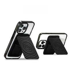 Multi - Functional Liquid Silicone Magnetic Wallet & Phone Stand with NFC Card Slot (Black)