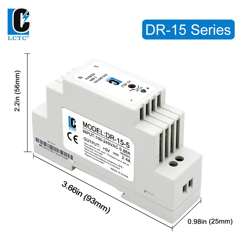 LCTC Ī   ġ, DIN    ġ, б, 15W, 60W, 100W, 5V12V15V24V