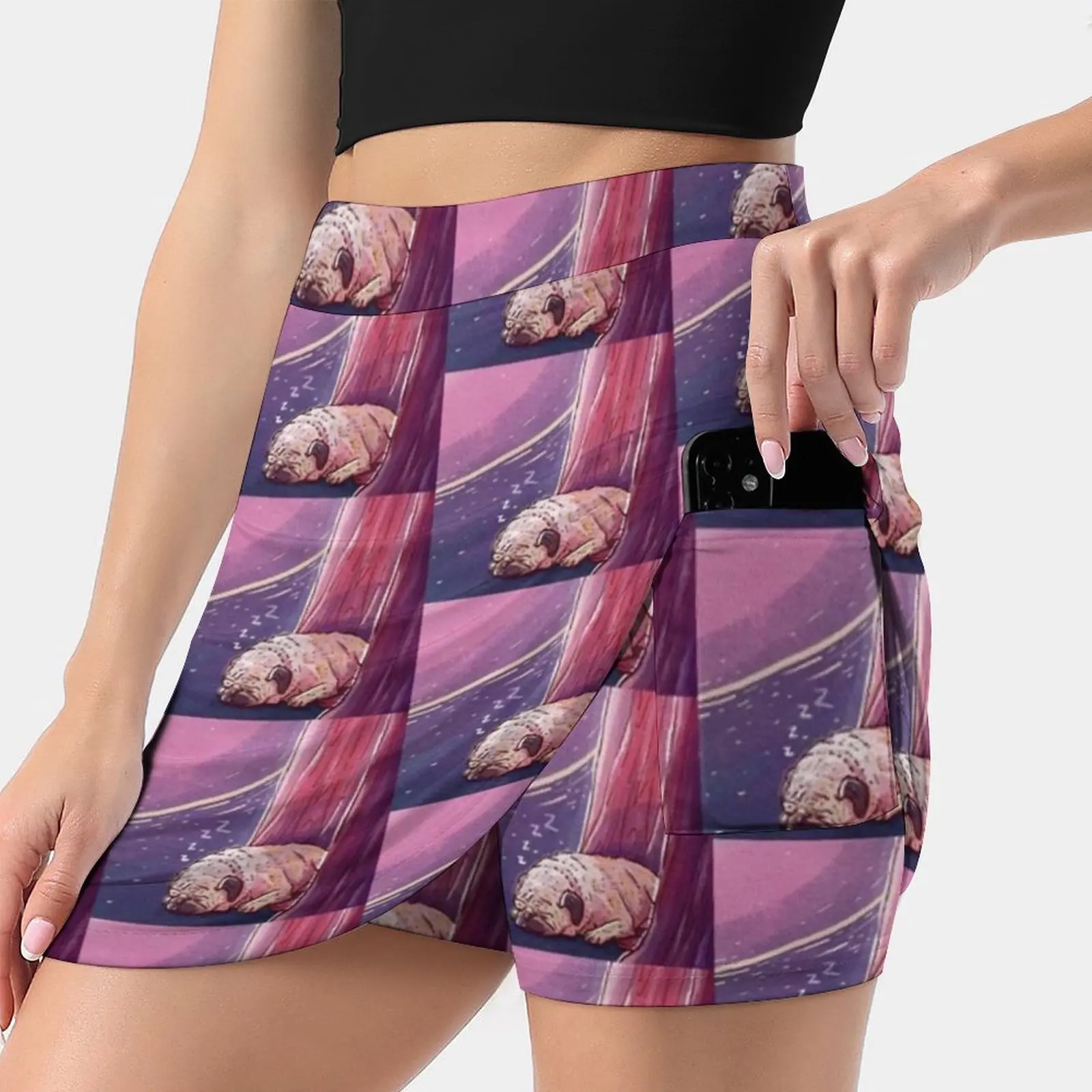 

Sleepin' Pug Women's skirt With Pocket Vintage Skirt Printing A Line Skirts Summer Clothes Pug Pugs Dog Dogs Pets Cute Animals
