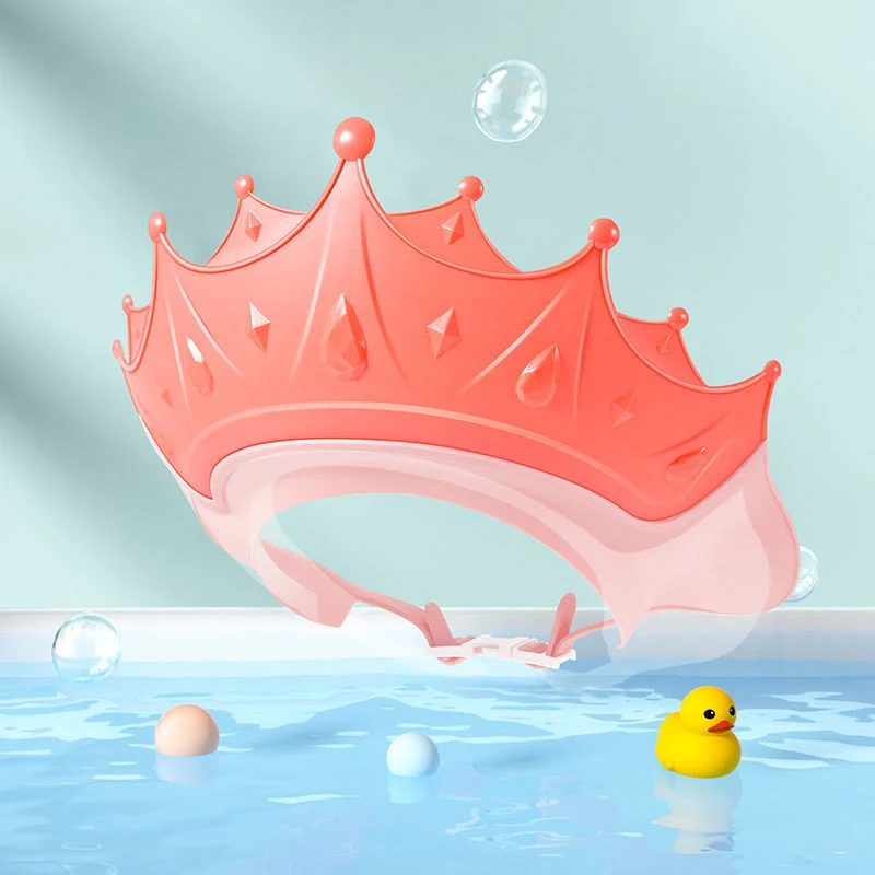 Baby Swim Shower Cap Adjustable Bath Shampoo Eye Protection Head Water Cover Baby Care Wash Hair Shower Cap For 0-6 Years Kids hair wash hat shampoo shower cap hair wash shield bath tool