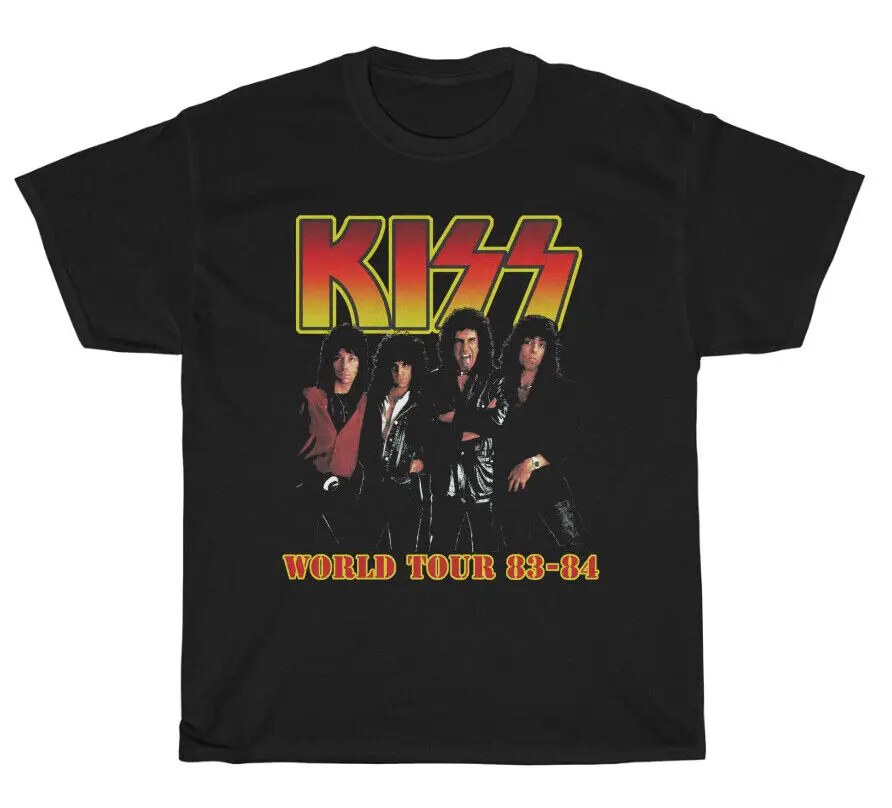 Хлопковая футболка Kiss World Tour 83-84 Paul Stanley Gene simмонс Питер Крисс