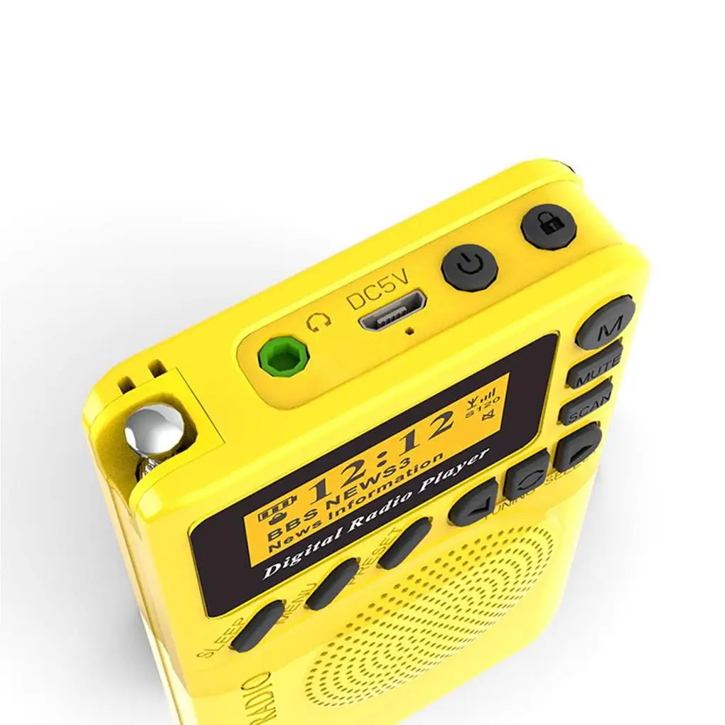 

P9 миниатюрное карманное радио DAB, перезаряжаемый аккумулятор, динамик, MP3 Воспроизведение, ЕС