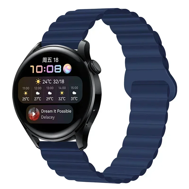 Magnetic Loop Silicone Watchband Strap