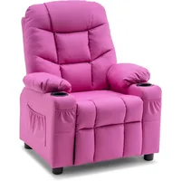 Big Kids Recliner for Ages 3+, Child Reclining Chair, Toddlers Recliner Sofa with Cup Holders 1