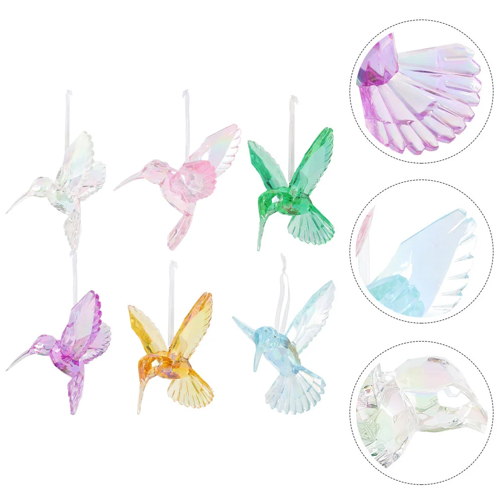 

Hummingbird Decors Clear Lovely Bird Decoration Hummingbird Ornament Hummingbird Pendant Decorative Hummingbird Decoration