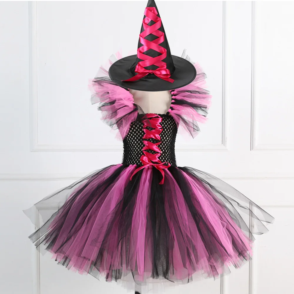 Baby Girls Witch Tutu Dress Costume Set