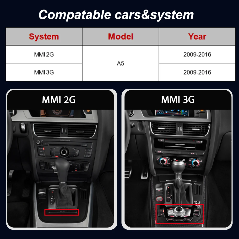 Radio para coche con sistema inteligente Linux, CarPlay inalámbrico, Android, para Audi A5 2009-2016, estéreo, Bluetooth, GPS, Navi, Autoradio, 8,8 pulgadas 3