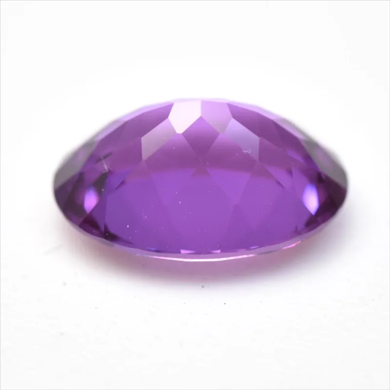 Lab Grown Sapphire Purple Red Color Oval Shape Gemstone Beads for Diy Jewelry Making Material Selectable AGL Certificate