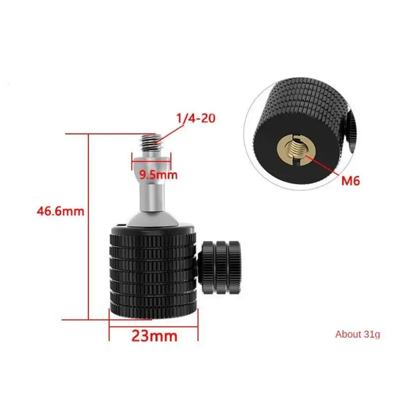 카메라 캠코더 브래킷용 미니 볼 헤드 삼각대, 나사 삼각대 마운트 브래킷, DSLR 볼 헤드 스탠드, 1/4 인치, 360 도 회전