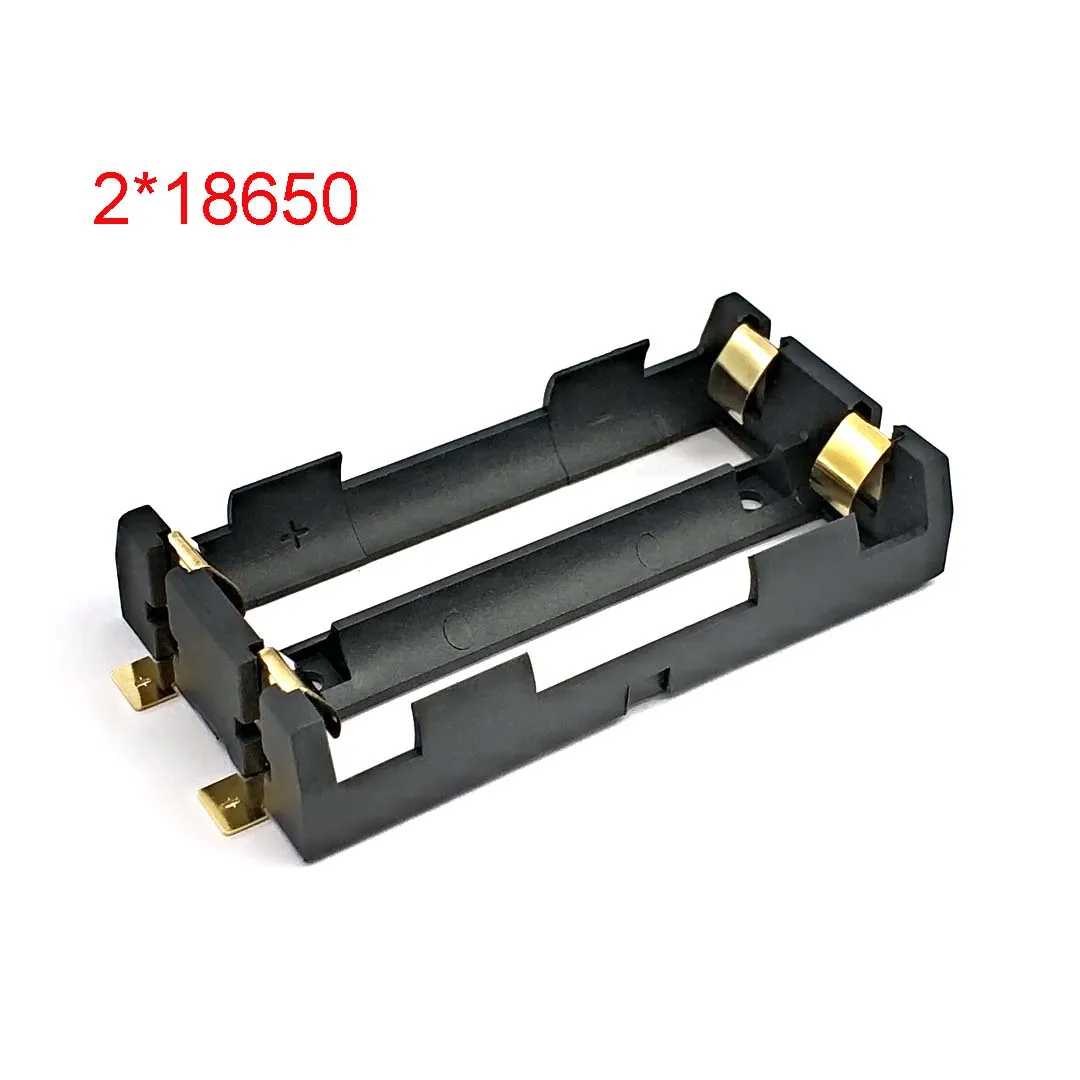Battery Case Battery Storage Box Battery Holder Battery Box Battery Placeholder 1x 2x 18650 Battery Holder Smd Smt Batteries Case Storage Box with Bronze Pins 1/2 Slot 2*18650 Rechargeable Battery Shell