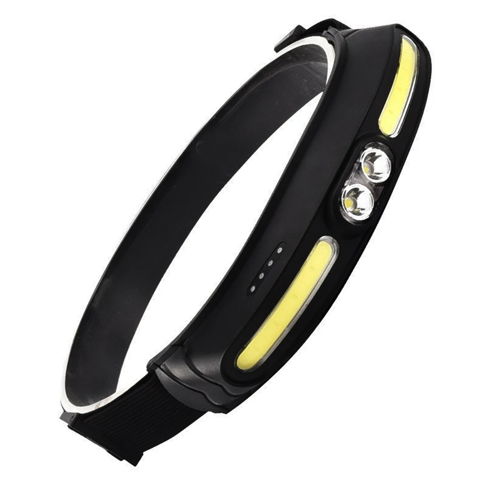 Portable Head Light Torch Type-C USB Rechargeable XPE COB LED Camping Headlamp Life Waterproof for Hiking Searching Night Riding